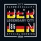 Berlin legendary typography graphic design tee