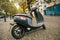 Berlin, October 1, 2017: A popular vehicle in Berlin and Paris is an electric scooter called e scooter activated through