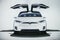 Berlin, October 2, 2017: Photo of the image of an electric vehicle Tesla model X at the Tesla motor show in Berlin. A