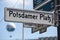 Berlin potsdamer platz street sign