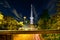 The Berlin radio tower at night