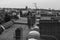 Berlin rooftop views in black and white