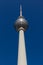 Berlin\'s television tower seen from its base