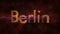 Berlin - shiny looping city name in Germany, text animation