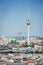 Berlin skyline with cathedral and TV tower, Germany