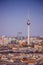 Berlin skyline with cathedral and TV tower, Germany