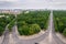 Berlin summer skyline aerial view of Brandenburger Tor - Brandeburg gate and television tower Fernsehturm