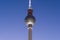 Berlin television tower in Alexanderplatz at dusk