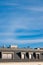 Berlin urban scene with a modern roof and blue sky