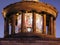 Berlin Victory Column Siegessaule monument colonnade and mosaic at night Tiergarten Berlin Germany