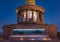 Berlin Victory Column Siegessaule monument colonnade and mosaic at night Tiergarten Berlin Germany