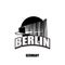 Berlin, wall, black and white logo