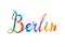 BERLIN. Word of calligrapic splash paint