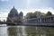 Berliner Dom, cathedral church on island museum in Berlin, Germany. Bridge in front, blue sky background