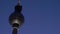 Berliner Fernsehturm Berlin TV Tower against a blue evening sky