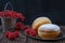 Berliner jelly filled doughnut with raspberry and redcurrant.