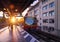 The Berliner railway U-Bahn in the evening