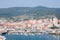 Bermeo harbour and settlement view, Spain