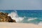 Bermuda. Amazing stone landscape and turquoise water of Atlantic ocean.