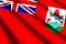 Bermuda colorful waving and closeup flag illustration