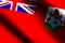 Bermuda colorful waving and closeup flag illustration