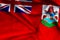 Bermuda colorful waving and closeup flag illustration