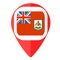 Bermuda country flag pin marker