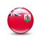 Bermuda country flag in sphere with white shadow