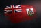 Bermuda Flag Made of Metallic Brush Paint on Grunge Dark Wall