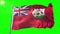 Bermuda flag seamless looping 3D rendering video. Beautiful textile cloth fabric loop waving