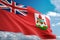 Bermuda national flag waving blue sky background realistic 3d illustration