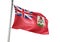 Bermuda national flag waving isolated on white background realistic 3d illustration
