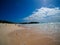 Bermuda pink sand beach, fisheye