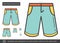 Bermuda shorts line icon.