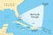 The Bermuda Triangle or also Devils Triangle, political map