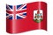 Bermuda - waving country flag, shadow