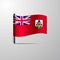 Bermuda waving Shiny Flag design vector