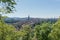 Bern, Switzerland - August 9, 2019 - view of the panorama of bern from the rise above the city