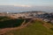 The bernal heights hill offers a great view of the city