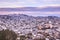 The bernal heights hill offers a great view of the city with whi