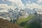 Bernese Alps as seen from top of mount Schilthorn