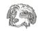 Bernese Mountain Dog Dog Breed Cartoon Retro Drawing