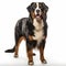 Bernese Mountain Dog Purebred Standing on White