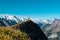 Bernese Oberland hiking ridge landscape in Switzerland