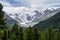 The Bernina mountain range in the Swiss Alps, upper Engadin in Graubuenden