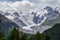 The Bernina mountain range in the Swiss Alps, upper Engadin in Graubuenden