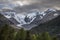 Bernina and Palu mountain range with glaciers in the Alps, Engadine, Switzerland