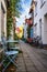 Berrahns corridor. The corridors and courtyards in LÃ¼beck are a remnant of medieval town planning