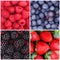 Berries Background Collection. Raspberry, Blueberry, Blackberry