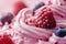 Berries cream. Generate AI